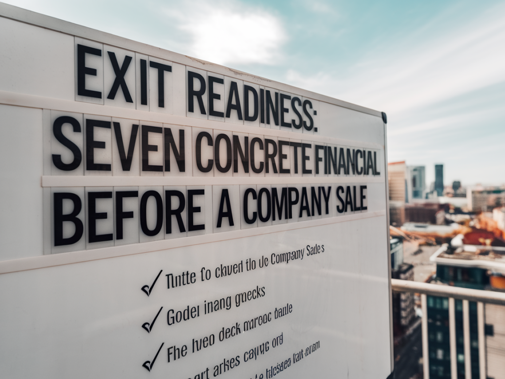 Exit-readiness: sieben konkrete finanziellen checks vor einem unternehmensverkauf