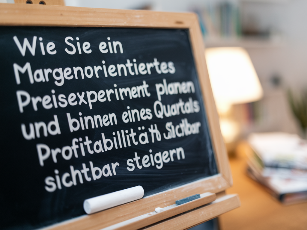 Wie sie ein margenorientiertes preisexperiment planen und binnen eines quartals profitabilität sichtbar steigern