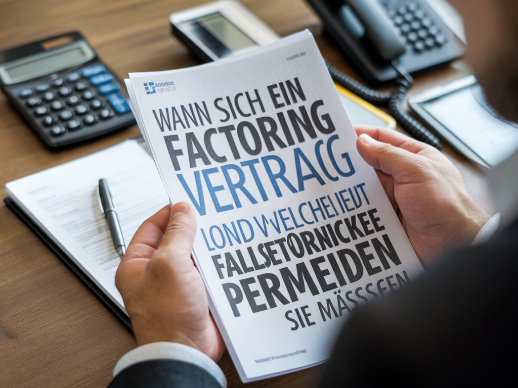 Wann sich ein factoring-vertrag lohnt und welche fallstricke sie vermeiden müssen